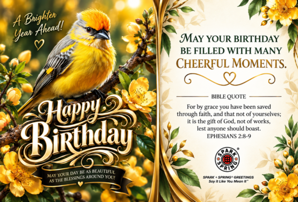 Happy Birthday virtual greeting card - Cheerful moments