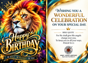 Happy Birthday virtual greeting card - Wonderful celebration