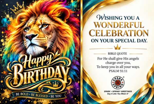 Happy Birthday virtual greeting card - Wonderful celebration