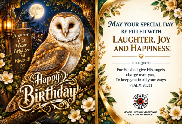 Happy Birthday virtual greeting card - Joy & Happiness