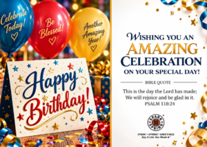 Happy Birthday virtual greeting card - Amazing celebration