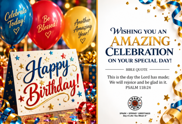 Happy Birthday virtual greeting card - Amazing celebration