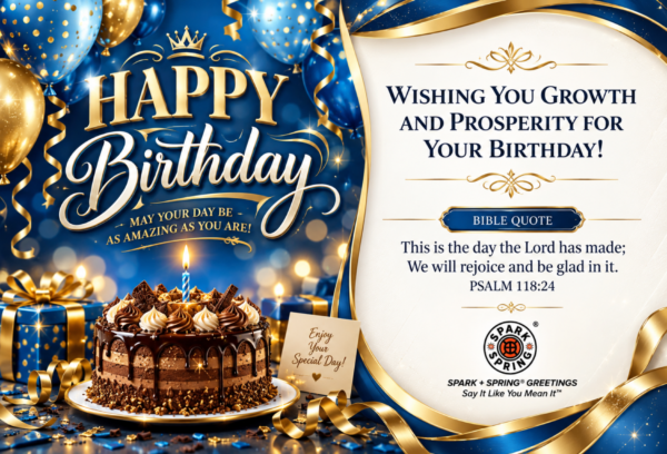 Happy Birthday virtual greeting card - Growth & Prosperity