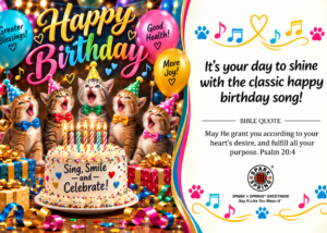 Happy Birthday virtual greeting card - Chorus of cuteness