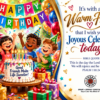 Happy Birthday virtual greeting card - Joyous celebration