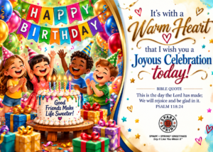 Happy Birthday virtual greeting card - Joyous celebration