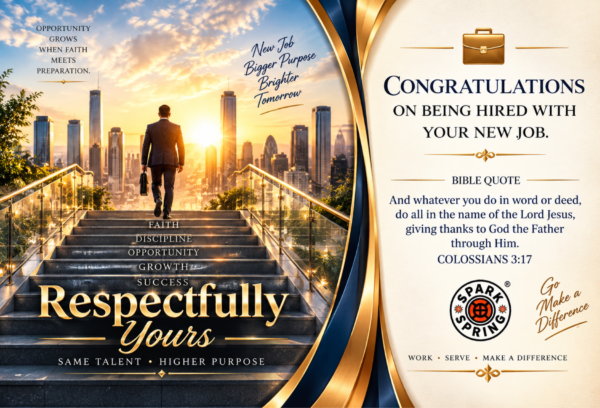 Spark + Spring virtual Greeting Card - Respectfully Yours (Work & Career)