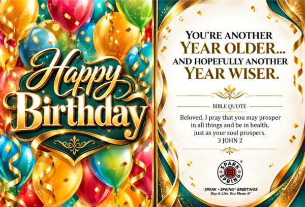 Happy Birthday virtual greeting card - Older wiser