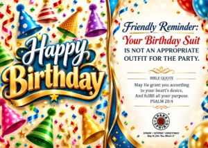 Happy Birthday virtual greeting card - Birthday suit