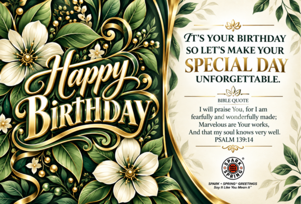 Happy Birthday virtual greeting card - Unforgettable