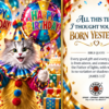 Happy Birthday virtual greeting card - Born yesterday
