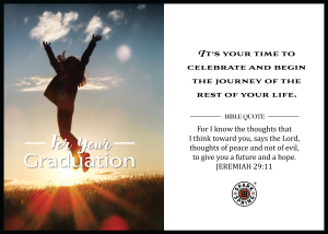 Christian-inspired Celebrate Journey Graduation Greeting Card (Virtual)
