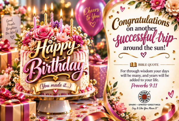 Spark + Spring virtual Greeting Card - Happy Birthday