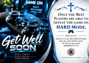 Hard Mode Get Well Soon Greeting Card