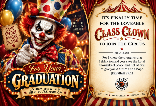 Class Clown Graduation Greeting Card