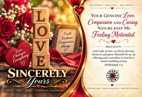 Spark + Spring virtual greeting card - Sincerely Yours (Love & Romance)