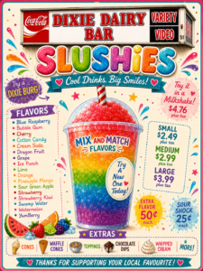 Dixie Dairy Bar flyer