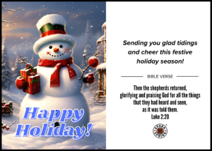 Christmas virtual greeting card - glad tidings & cheer festive holiday
