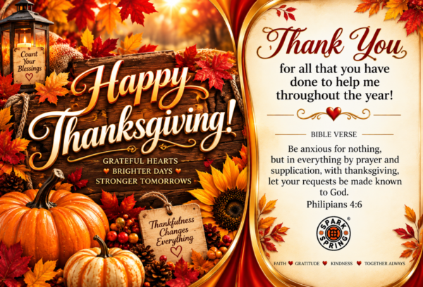 Spark + Spring virtual Greeting Card - Thanksgiving