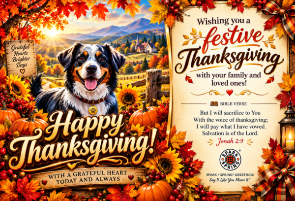 Spark + Spring virtual Greeting Card - Thanksgiving