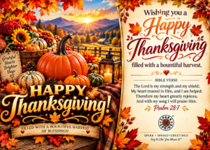 Spark + Spring virtual Greeting Card - Thanksgiving