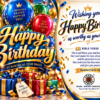 Happy Birthday virtual greeting card - Celebration smile