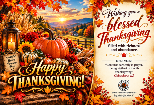 Spark + Spring virtual Greeting Card - Thanksgiving