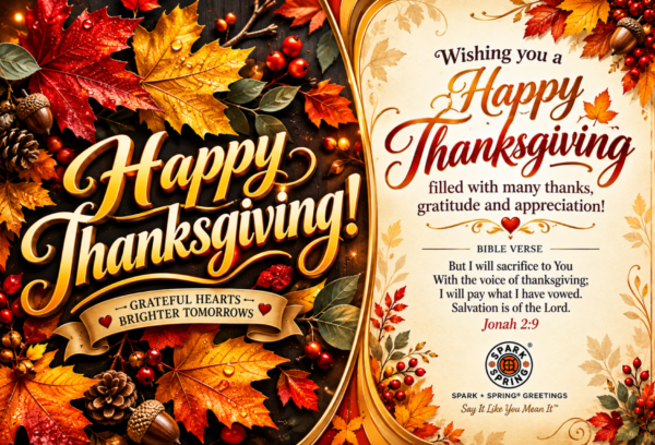 Spark + Spring virtual Greeting Card - Thanksgiving