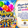 Happy Birthday virtual greeting card - Joy & excitement