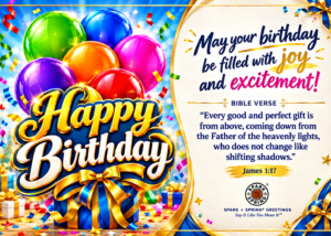 Happy Birthday virtual greeting card - Joy & excitement