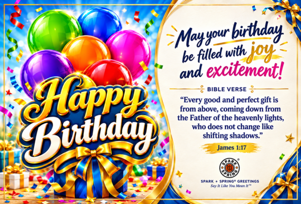 Happy Birthday virtual greeting card - Joy & excitement