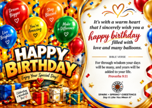 Spark + Spring virtual Greeting Card - Happy Birthday