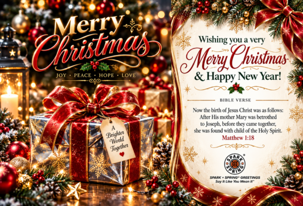Spark + Spring virtual Greeting Card - Christmas & New Year