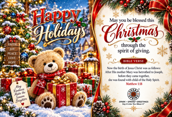 Spark + Spring virtual Greeting Card - Christmas