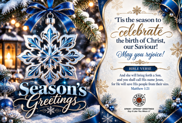 Spark + Spring virtual Greeting Card - Christmas
