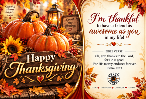 Spark + Spring virtual Greeting Card - Thanksgiving