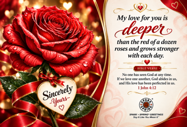Spark + Spring virtual greeting card - Sincerely Yours (Love & Romance)