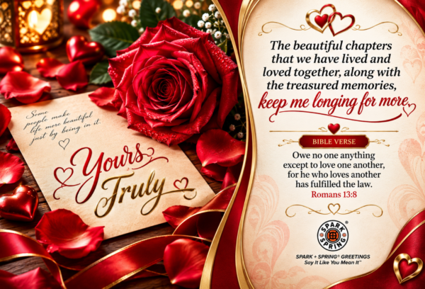 Spark + Spring virtual greeting card - Yours Truly (Love & Romance)