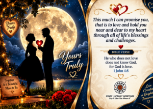 Spark + Spring virtual greeting card - Yours Truly (Love & Romance)
