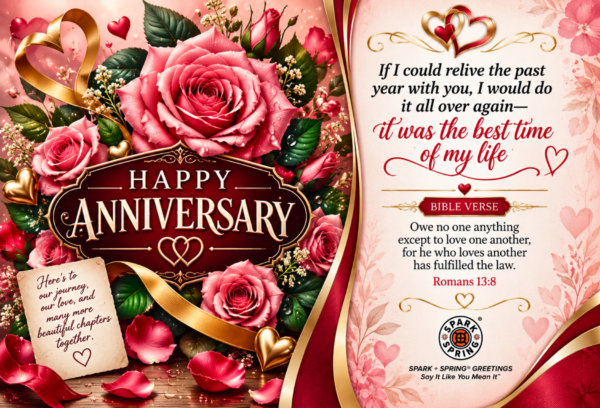 Spark + Spring virtual greeting card - Anniversary (Love & Romance)