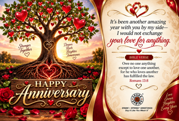 Spark + Spring virtual greeting card - Anniversary (Love & Romance)