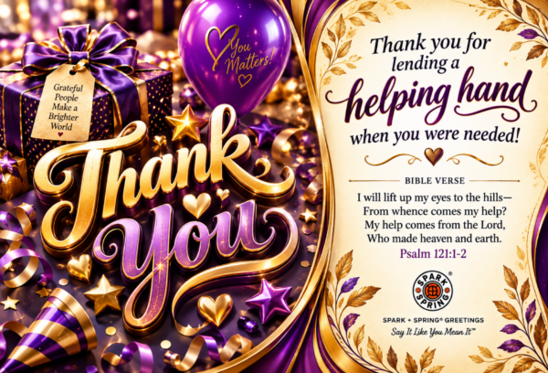 Spark + Spring virtual Greeting Card - Thank You