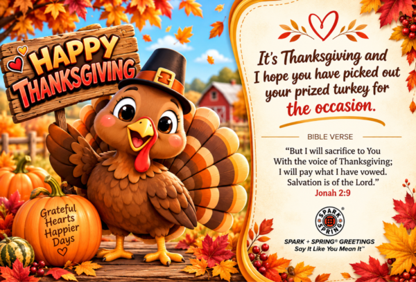 Spark + Spring virtual Greeting Card - Happy Thanksgiving