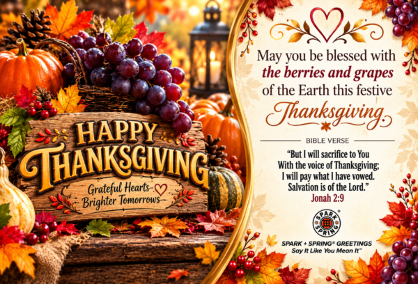 Spark + Spring virtual Greeting Card - Happy Thanksgiving