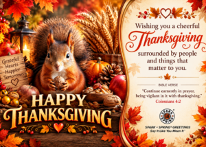 Spark + Spring virtual Greeting Card - Happy Thanksgiving