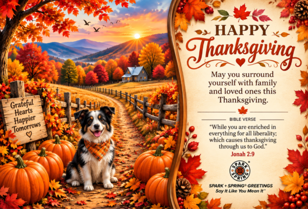 Spark + Spring virtual Greeting Card - Happy Thanksgiving