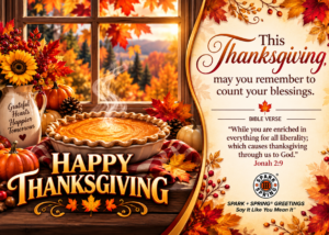 Spark + Spring virtual Greeting Card - Happy Thanksgiving