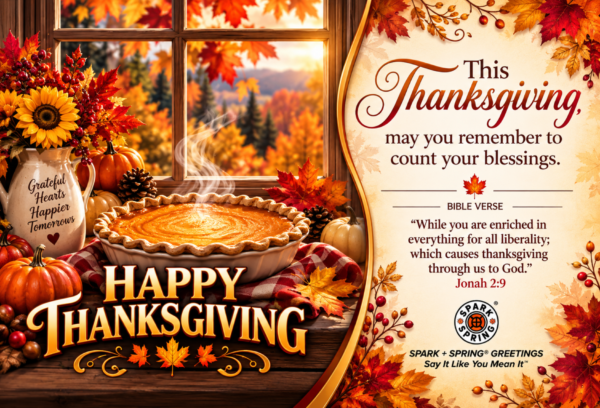 Spark + Spring virtual Greeting Card - Happy Thanksgiving