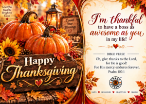 Awesome Boss - Spark + Spring Greeting virtual greeting card - Thanksgiving