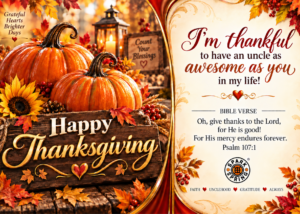 Awesome Uncle - Spark + Spring Greeting virtual greeting card - Thanksgiving